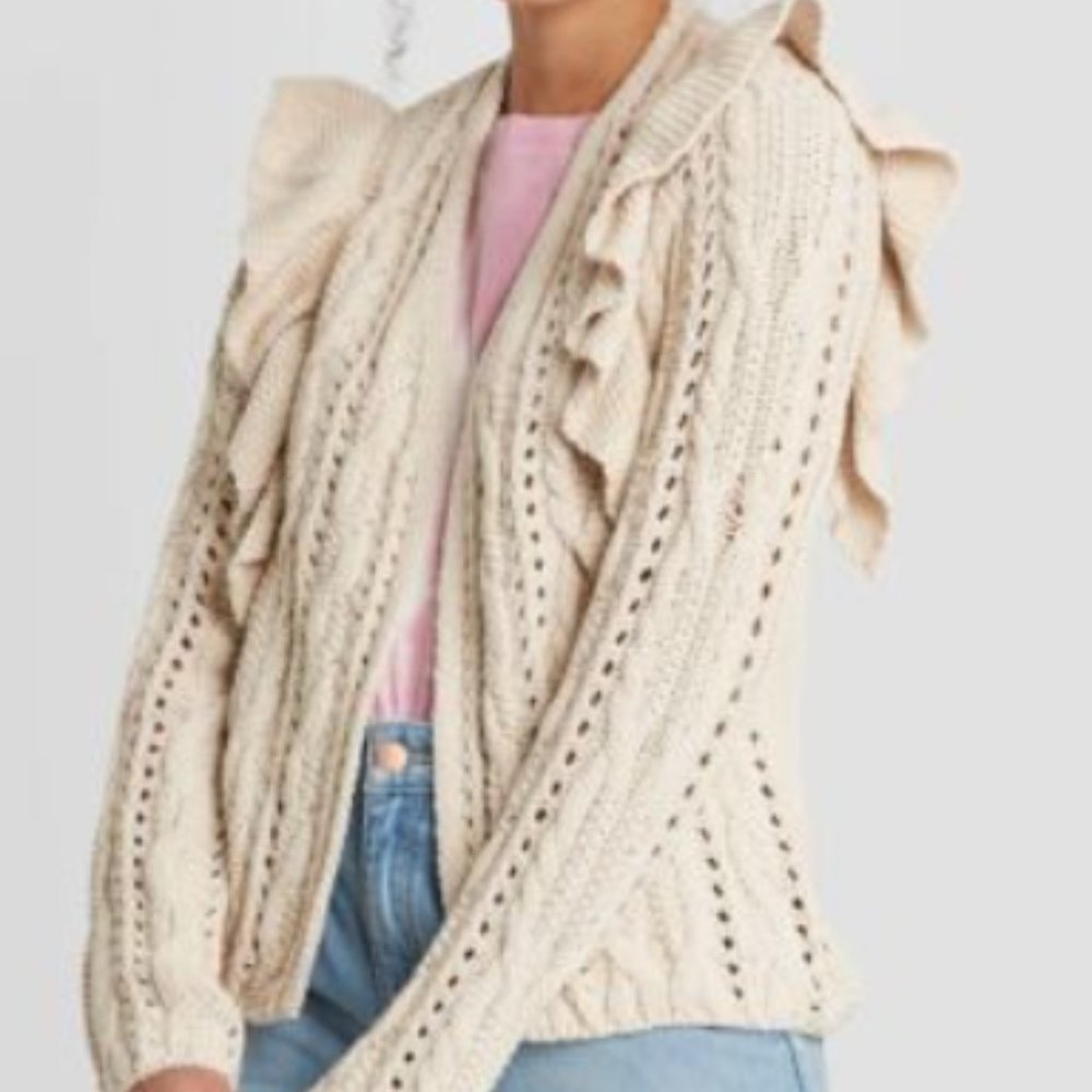 Universal Thread Womens Ruffle Cardigan NTW